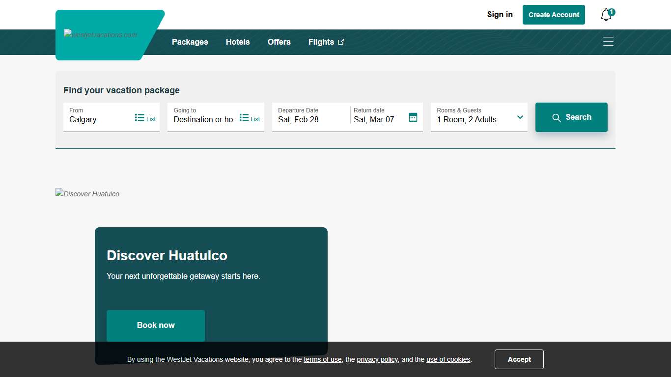 WestJet Vacations - Flight and Hotel Vacation Packages